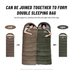 Sac de couchage d'hiver ultraléger NATUREHIKE pour deux personnes